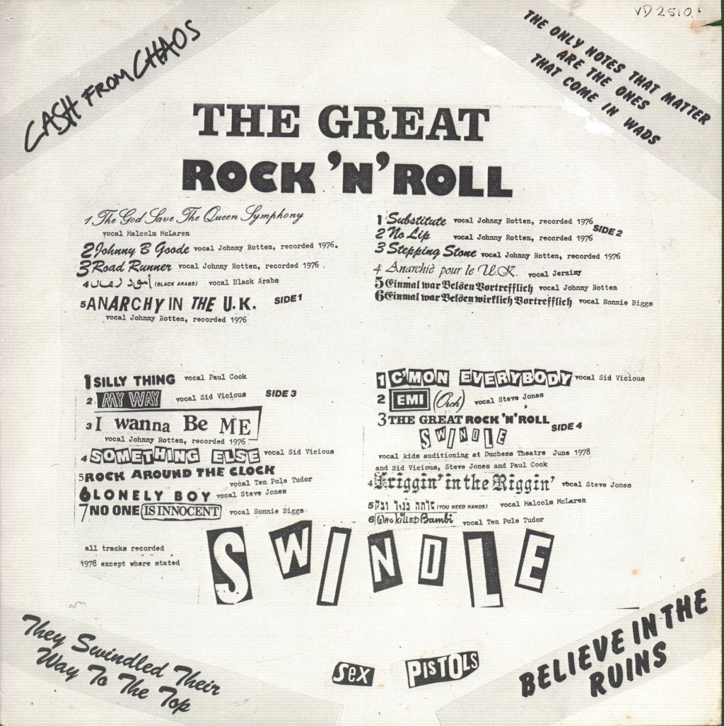 Sex Pistols - Great Rock 'N' Roll Swindle - Double Lp