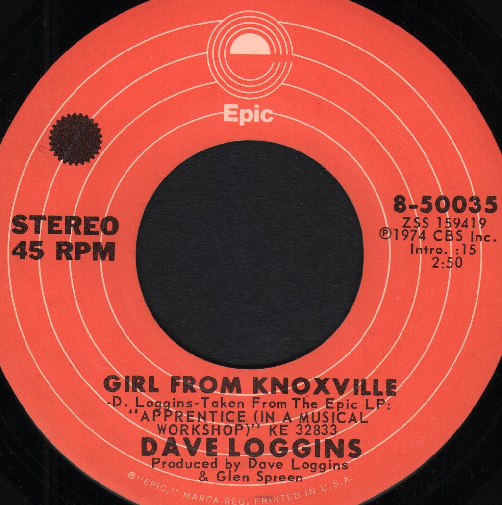 Dave Loggins - Girl From Knoxville - 7 Inch