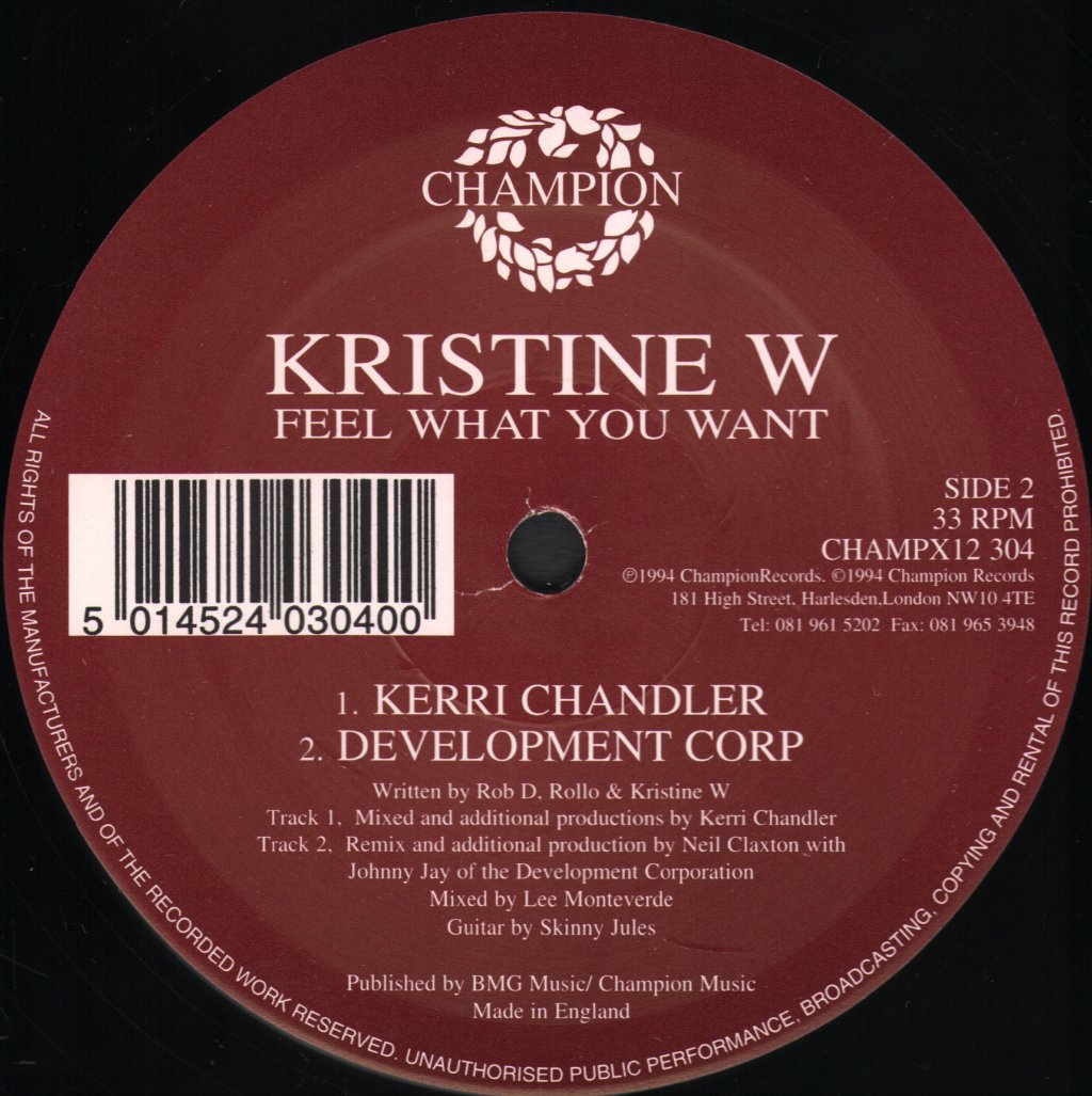 Kristine W - Feel What You Want (Remixes) - 12 Inch