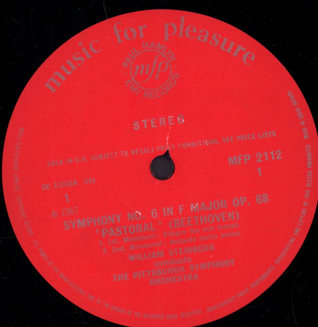 Pittsburgh Symphony Orchestra - beethoven Symphony No. 6 Pastoral - Lp