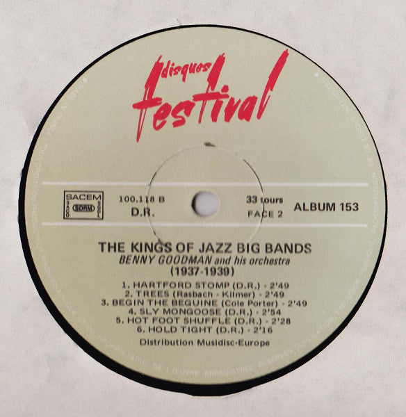 Benny Goodman And His Orchestra/Gene Krupa and his Orchestra - Kings Of Jazz Big Bands - Double Lp
