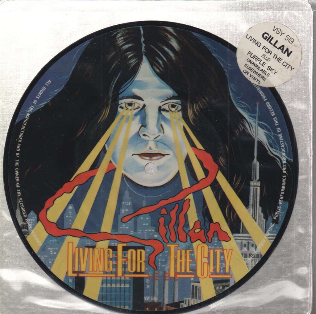 Gillan - Living For The City - 7 Inch