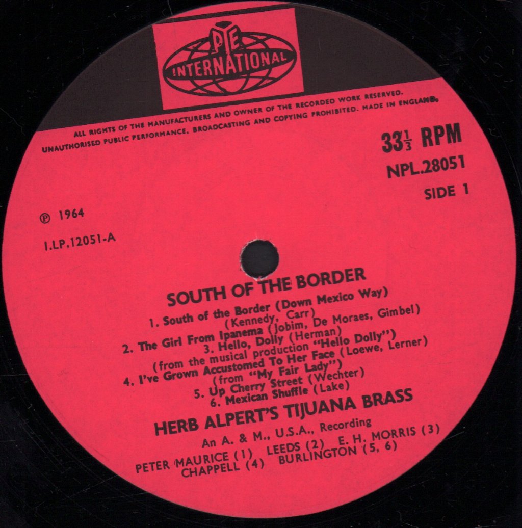 Herb Alpert And The Tijuana Brass - South Of The Border - Lp