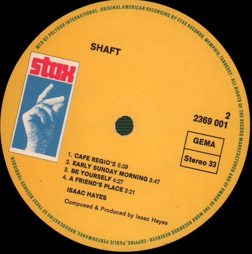 Isaac Hayes - Shaft (Music From The Soundtrack) - Double Lp