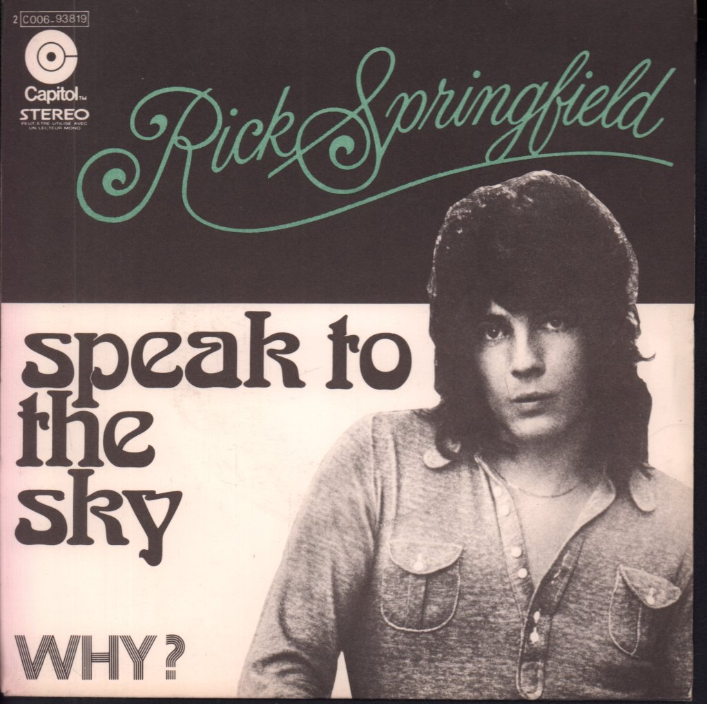 Rick Springfield - Speak To The Sky - 7 Inch