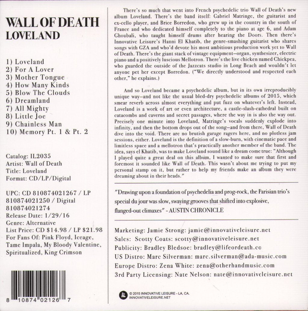 Wall Of Death - Loveland - Cd