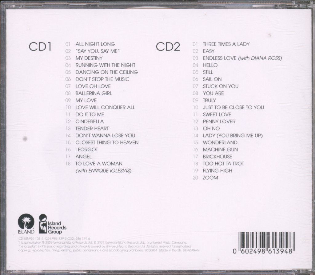 Lionel Richie And The Commodores - Definitive Collection - Double Cd