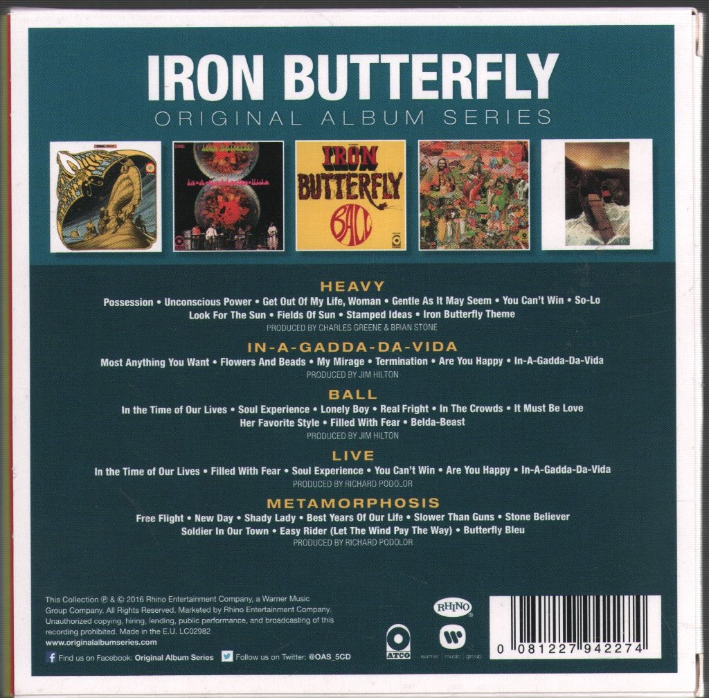Iron Butterfly - Original Album Series - Cd Set