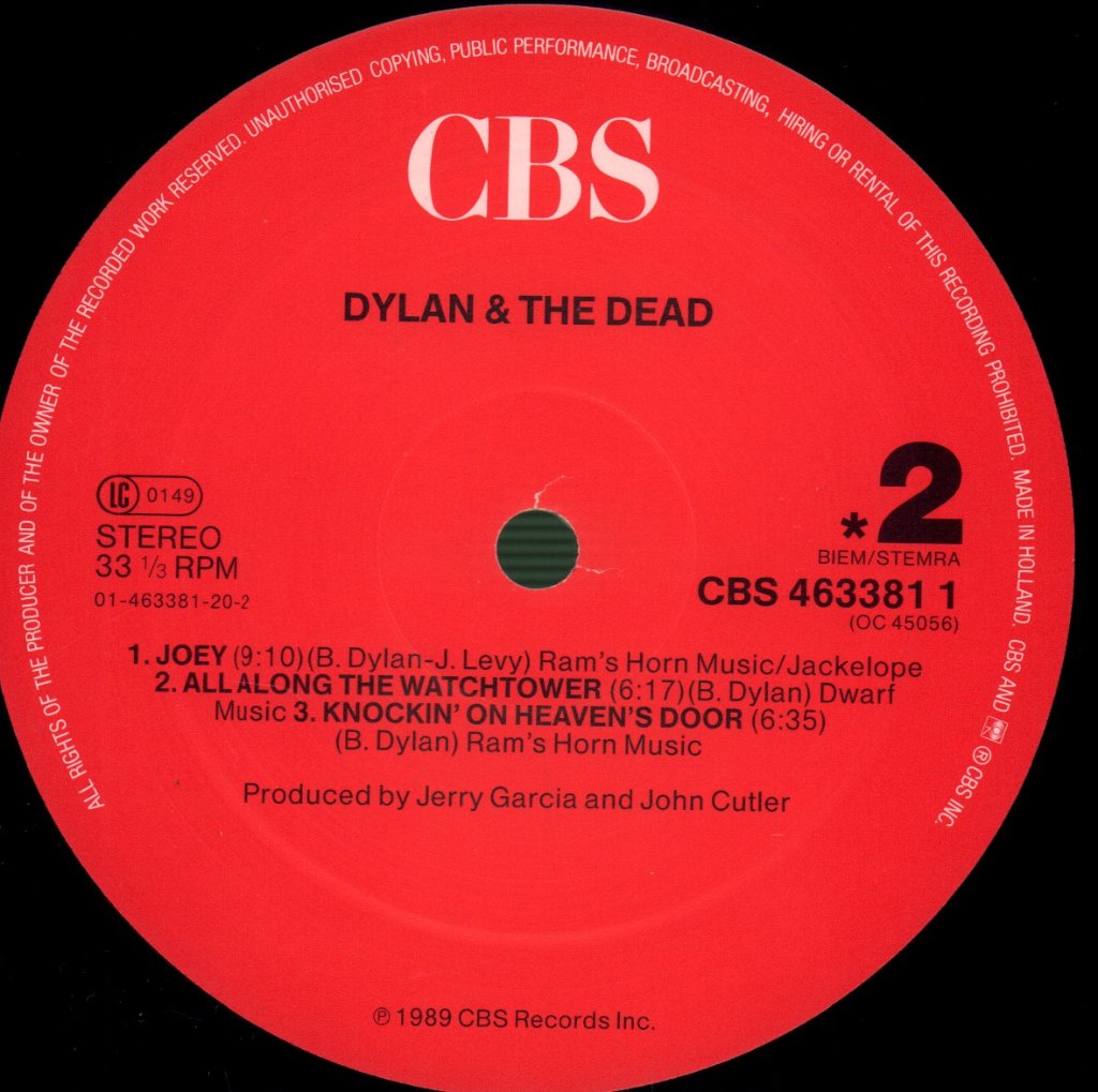 Bob Dylan And The Grateful Dead - Dylan & The Dead - Lp