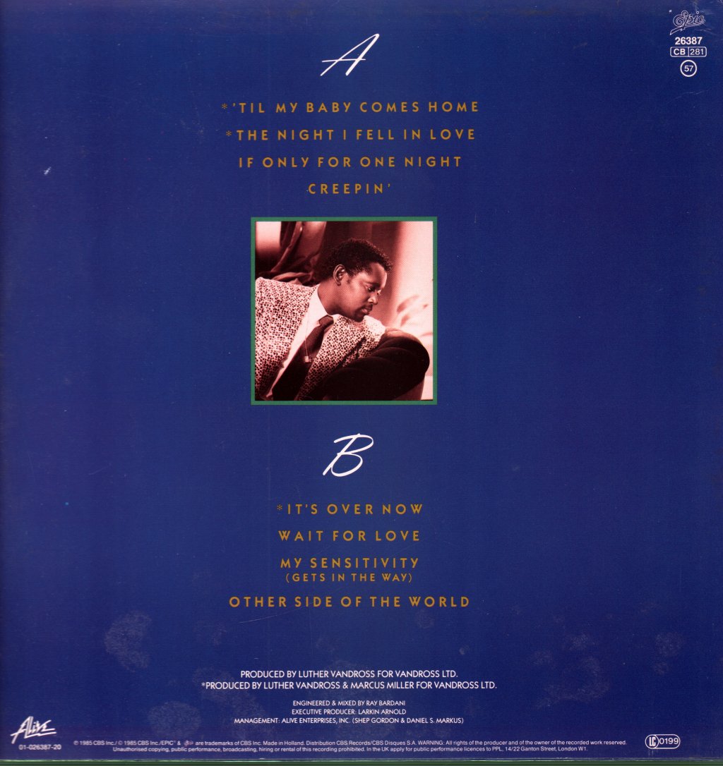 Luther Vandross - Night I Fell In Love - Lp