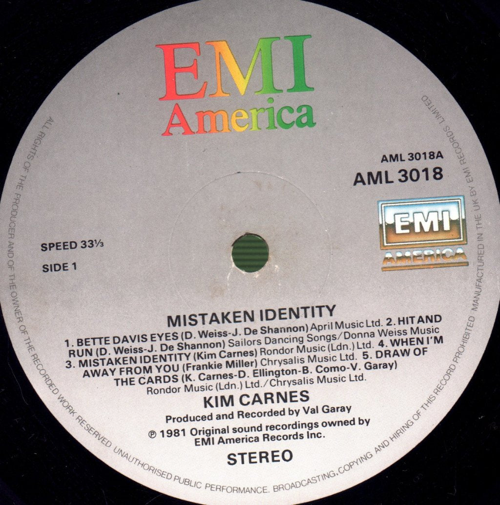 Kim Carnes - Mistaken Identity - Lp