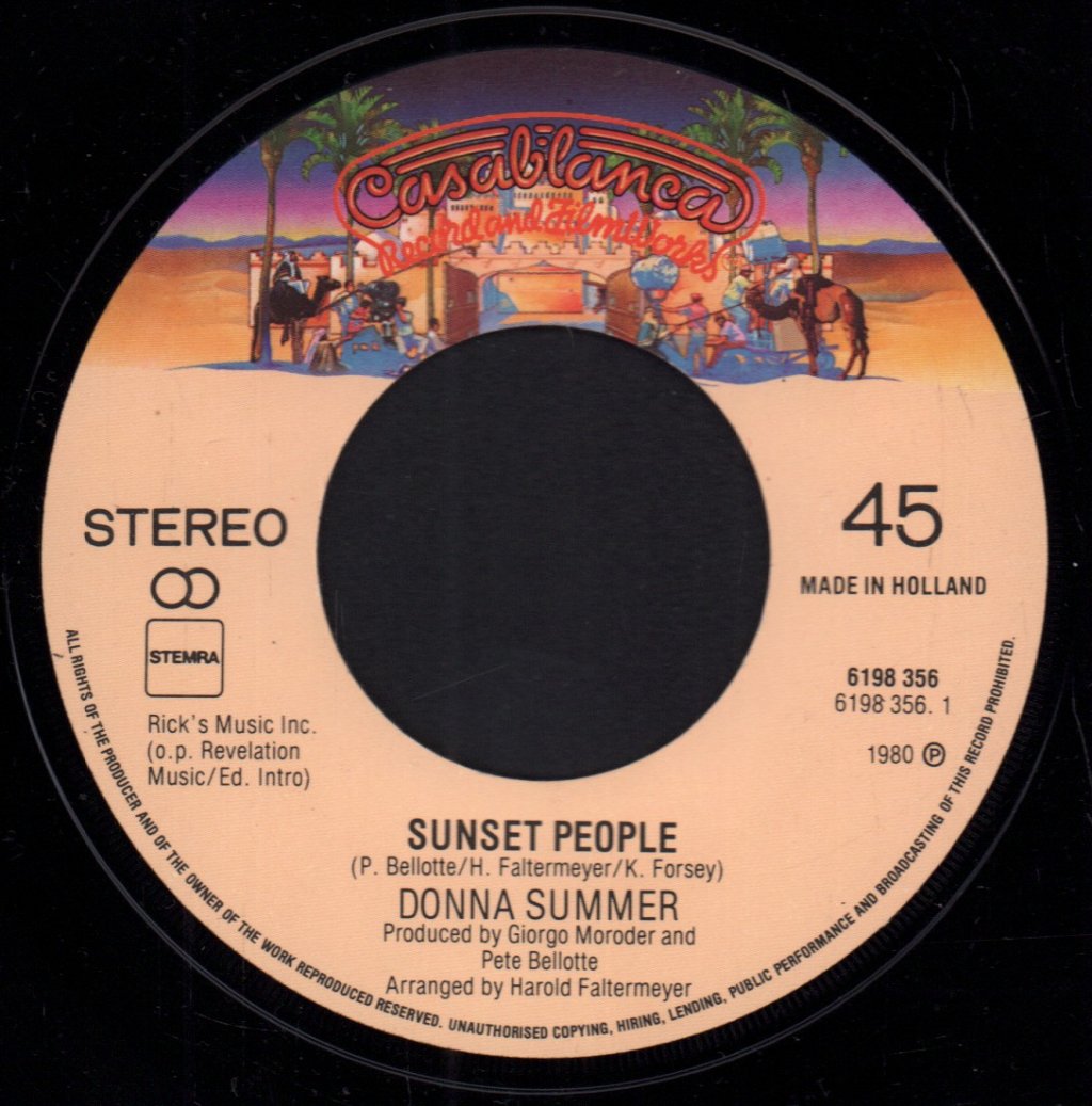 Donna Summer - Sunset People - 7 Inch