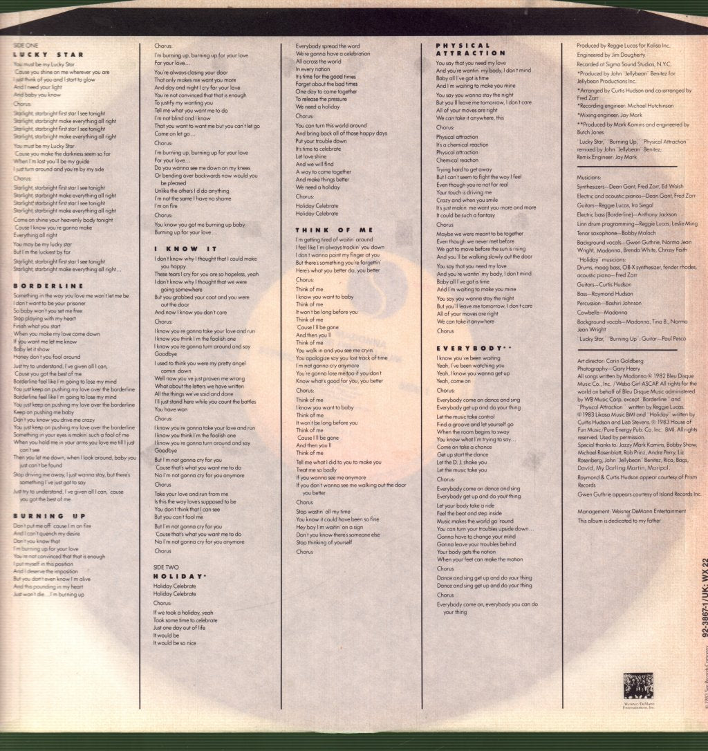 Madonna - First Album - Lp
