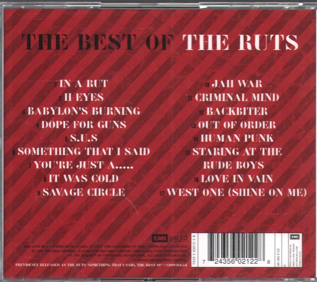 Ruts - Best Of The Ruts - Cd