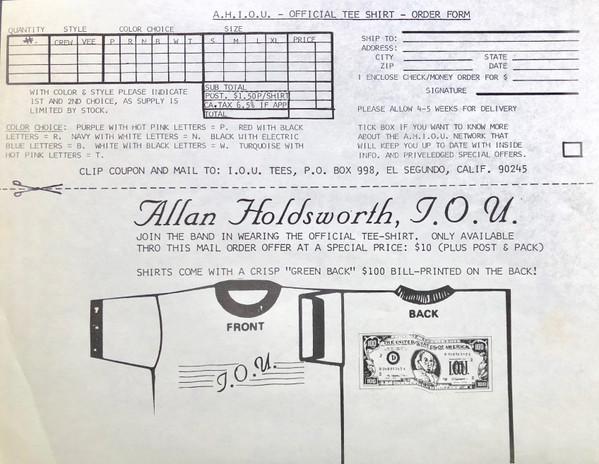Allan Holdsworth - I.O.U. - Lp