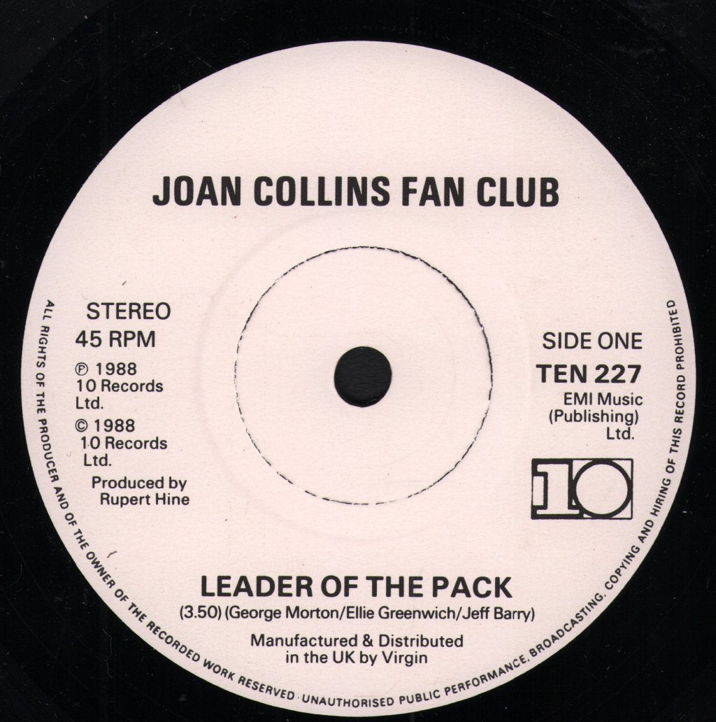 Joan Collins Fan Club - Leader Of The Pack - 7 Inch