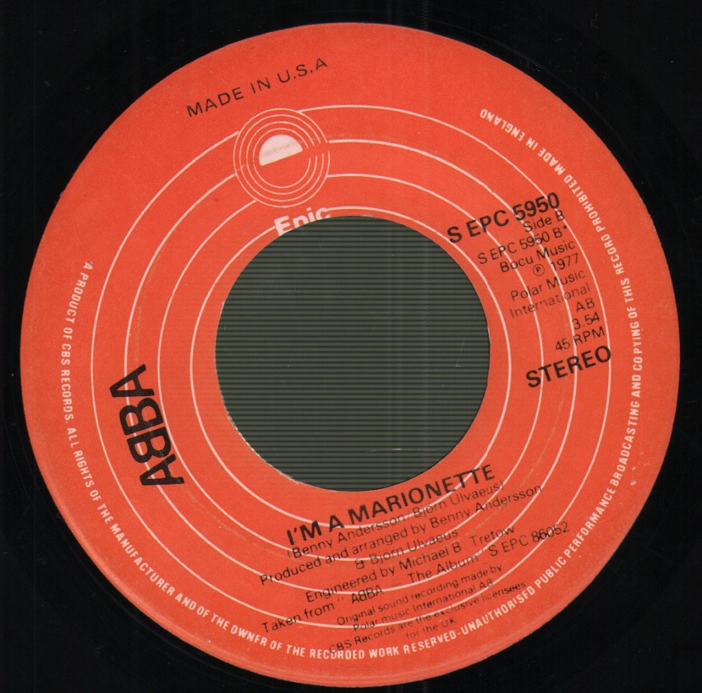 ABBA - Take A Chance On Me / I'm A Marionette - 7 Inch