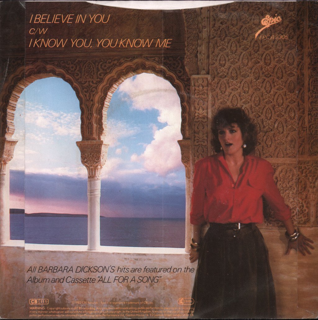 Barbara Dickson - I Believe In You - 7 Inch