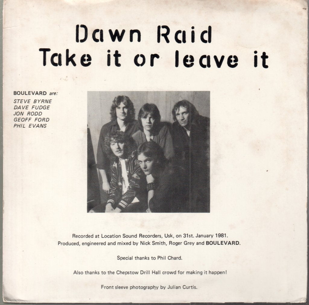 Boulevard (Nwobhm Group) - Dawn Raid / Take It Or Leave It - 7 Inch