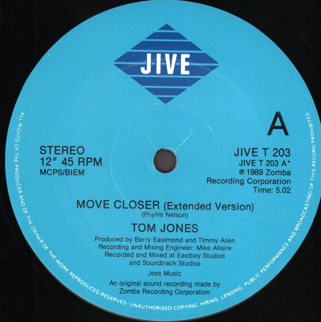 Tom Jones - Move Closer - 12 Inch