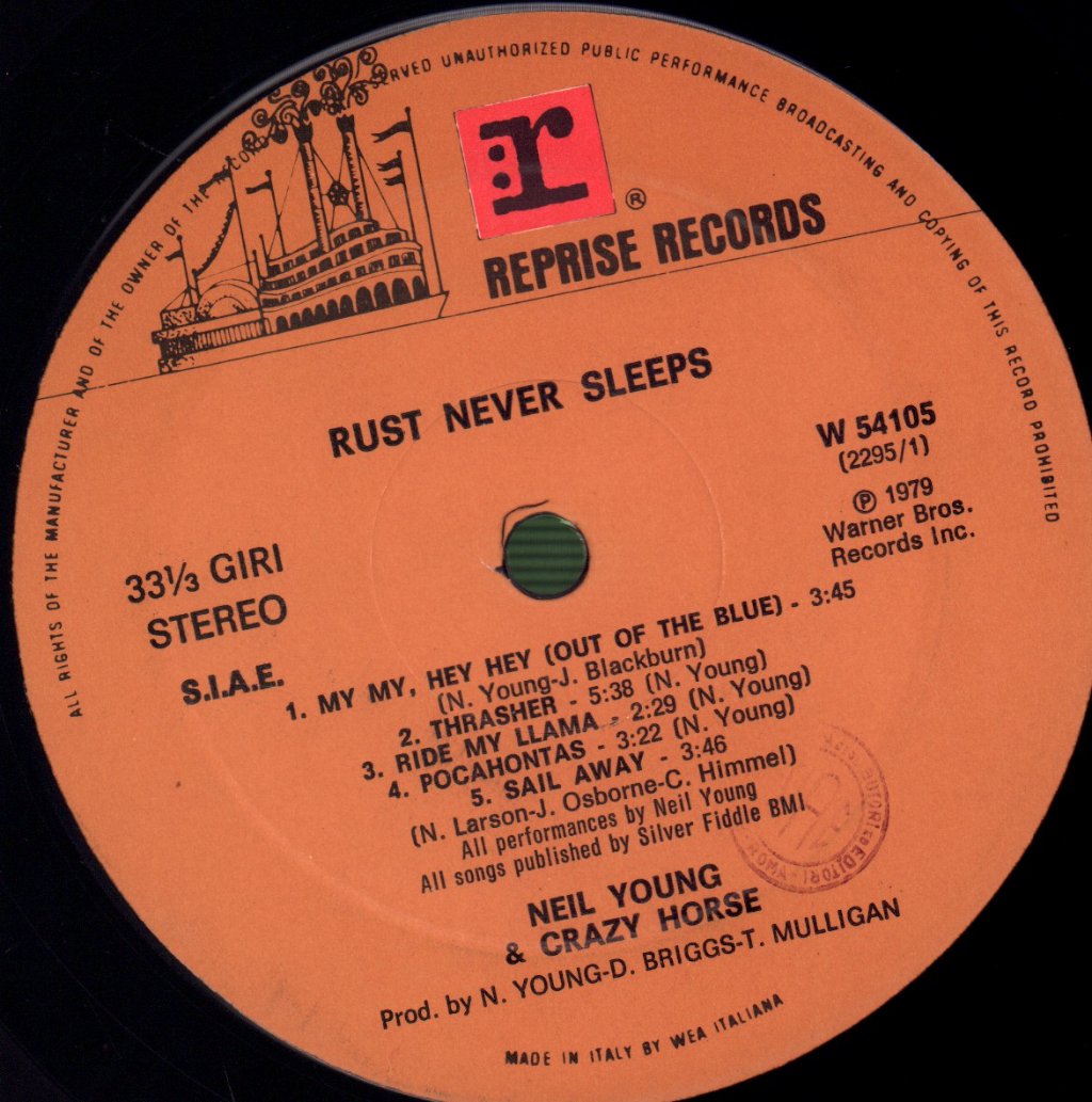 Neil Young - Rust Never Sleeps - Lp