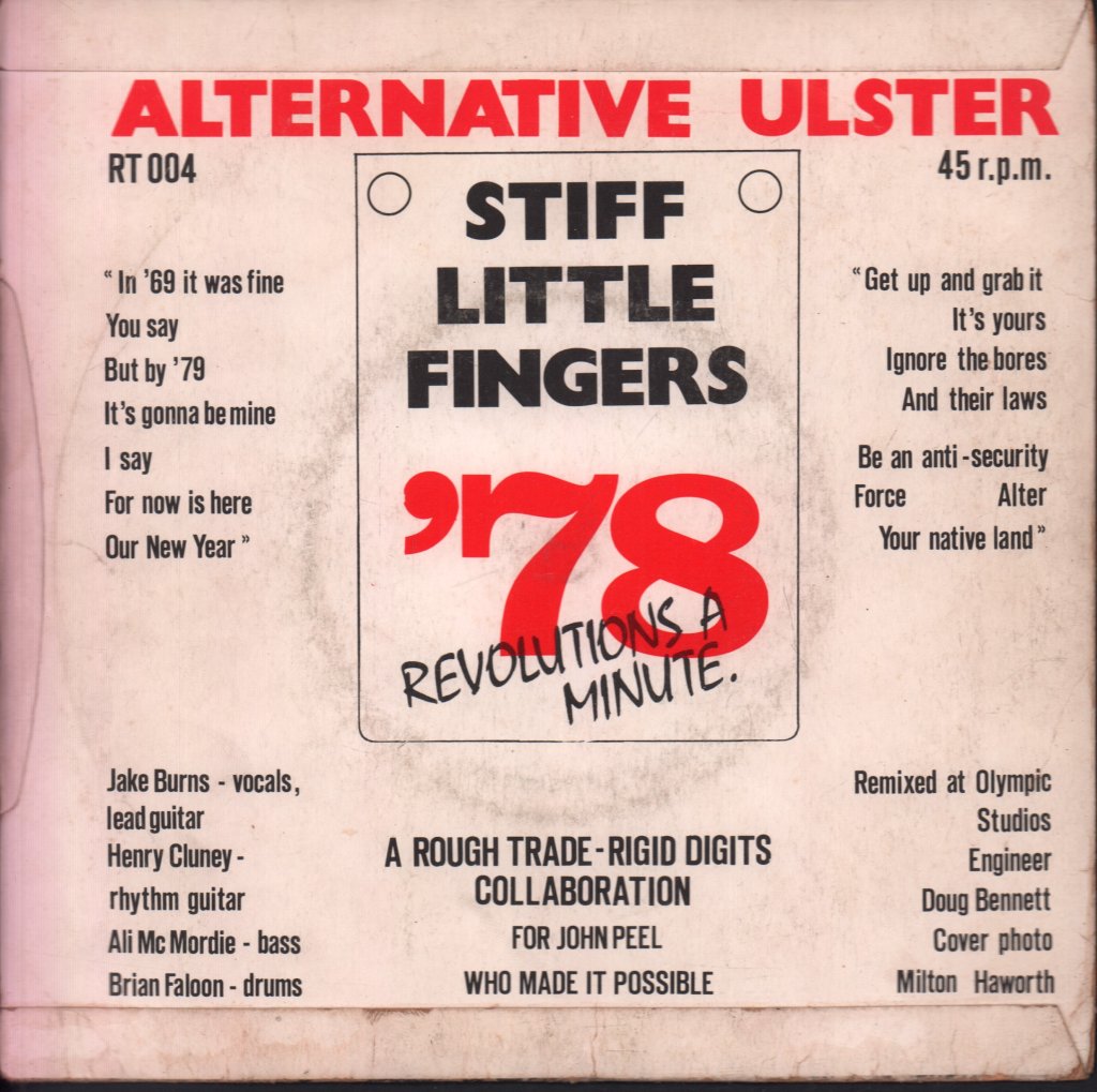 Stiff Little Fingers - Alternative Ulster - 7 Inch