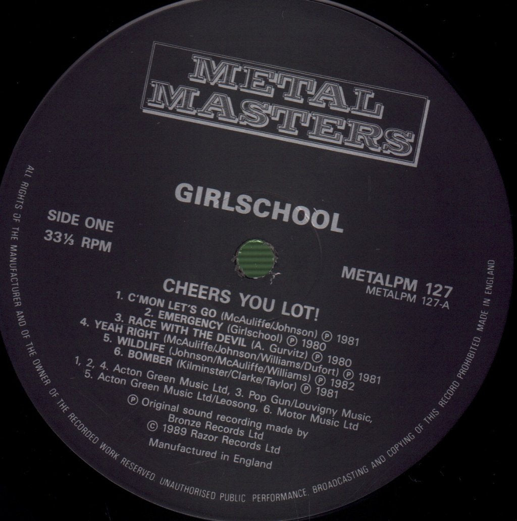 Girlschool - Cheers You Lot! - Lp