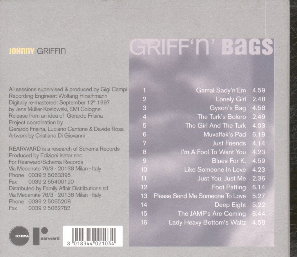 Johnny Griffin - Griff'n'Bags - Cd