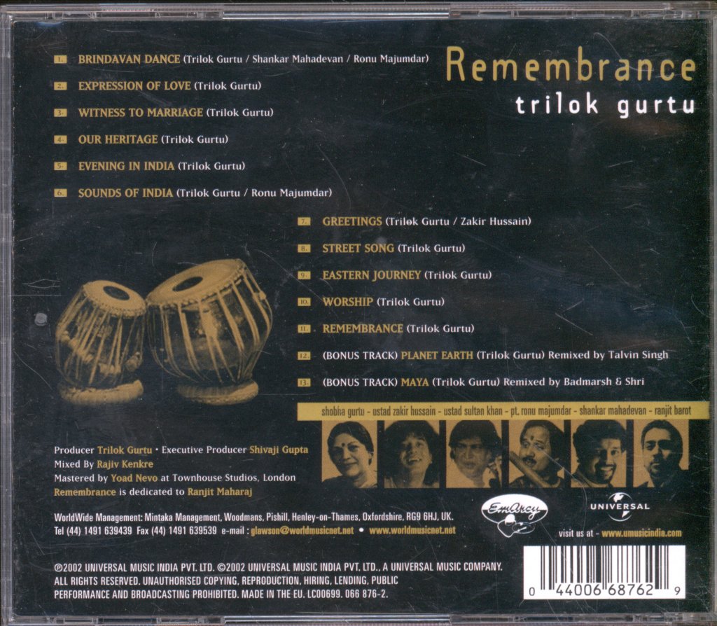 Trilok Gurtu - Remembrance - Cd