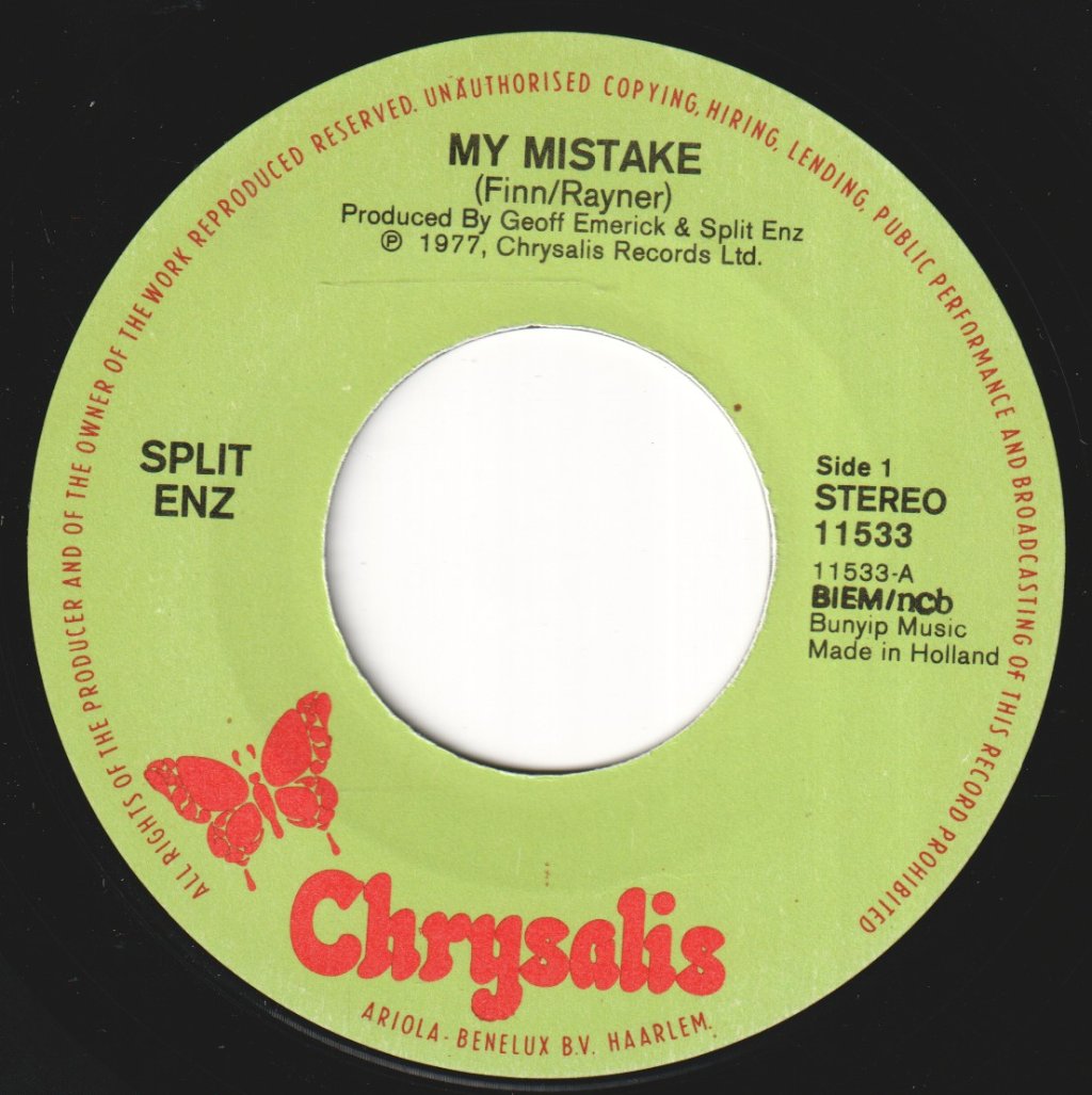 Split Enz - My Mistake - 7 Inch