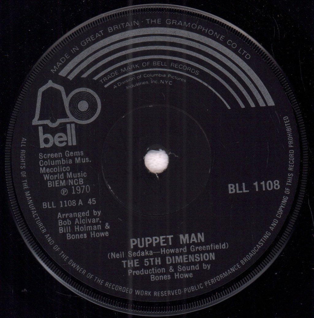 Fifth Dimension - Puppet Man - 7 Inch
