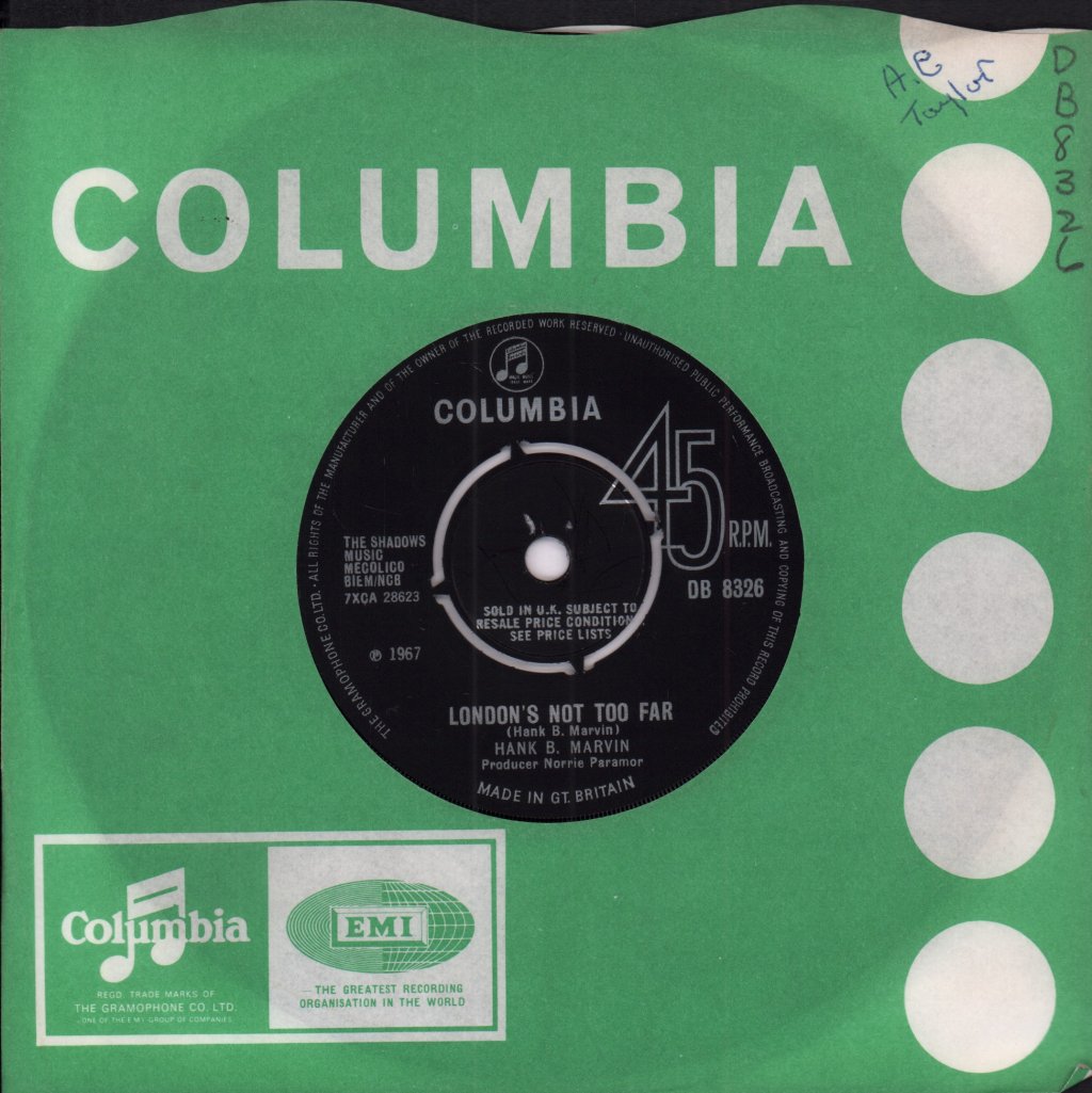 Hank Marvin - London's Not Too Far - 7 Inch