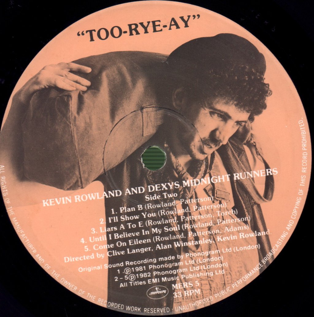 Dexys Midnight Runners - Too Rye Ay - Lp