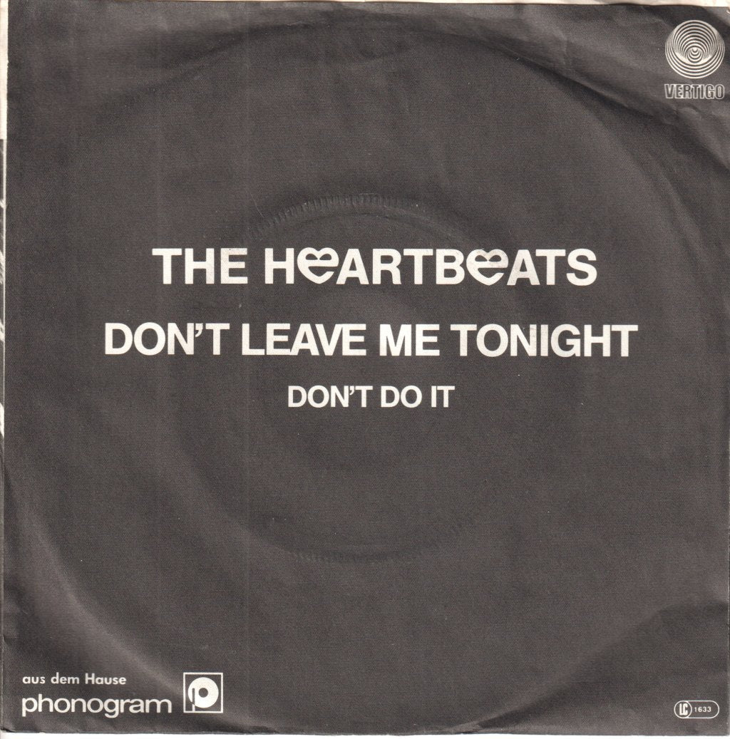 Heartbeats (Early 80'S Mod Group) - Don't Leave Me Tonight - 7 Inch