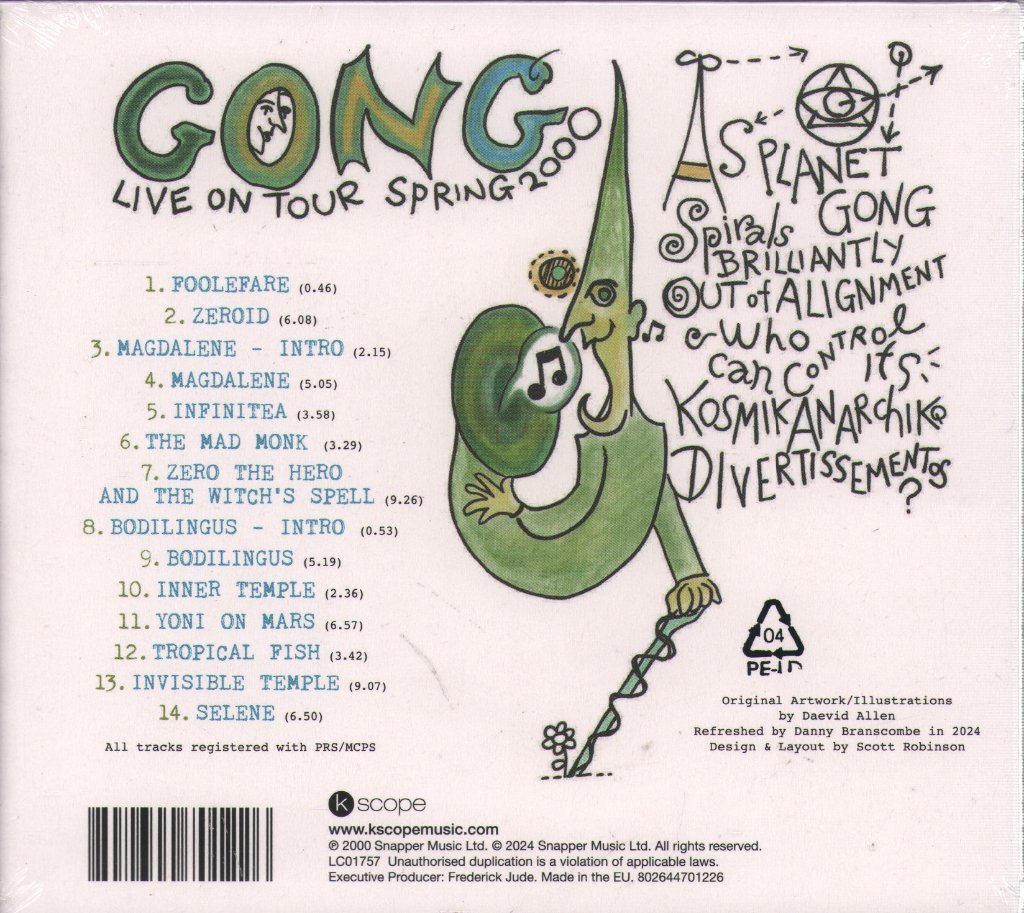Gong - Live To Infinitea - On Tour Spring 2000 - Cd