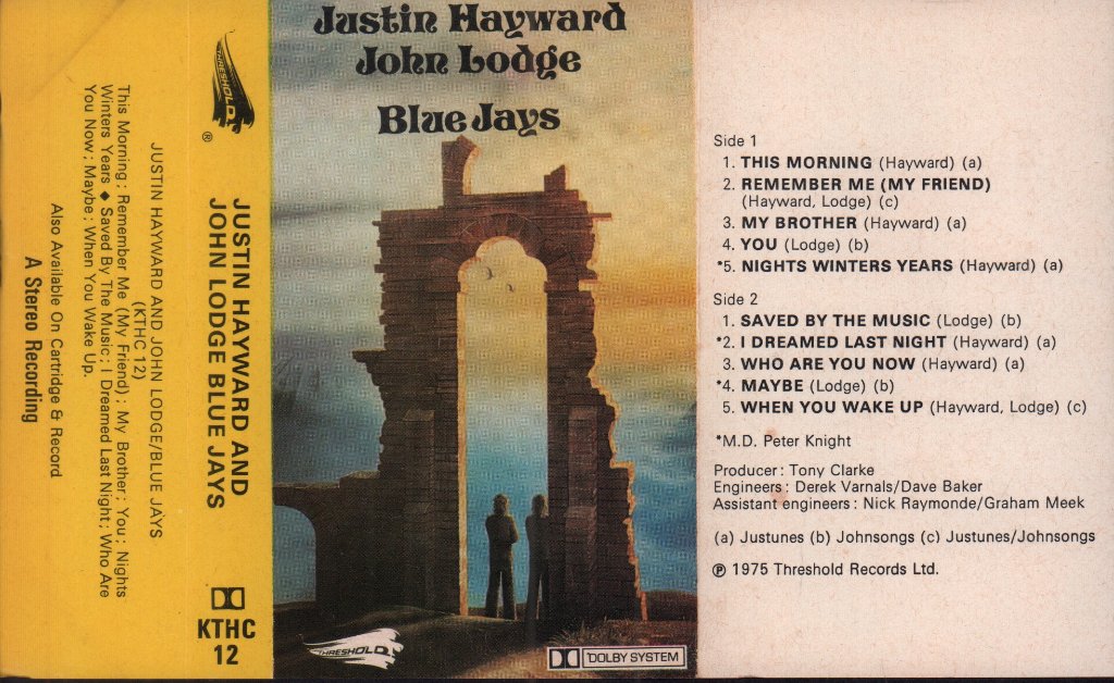 Justin Hayward And John Lodge - Blue Jays - Cassette