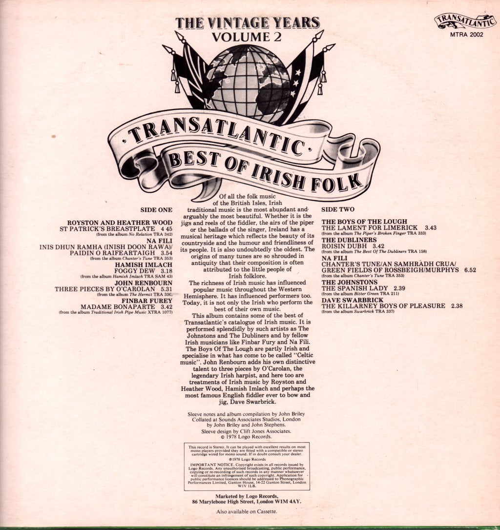 Various Artists - Best Of Irish Folk (The Vintage Years Volume 2) - Lp