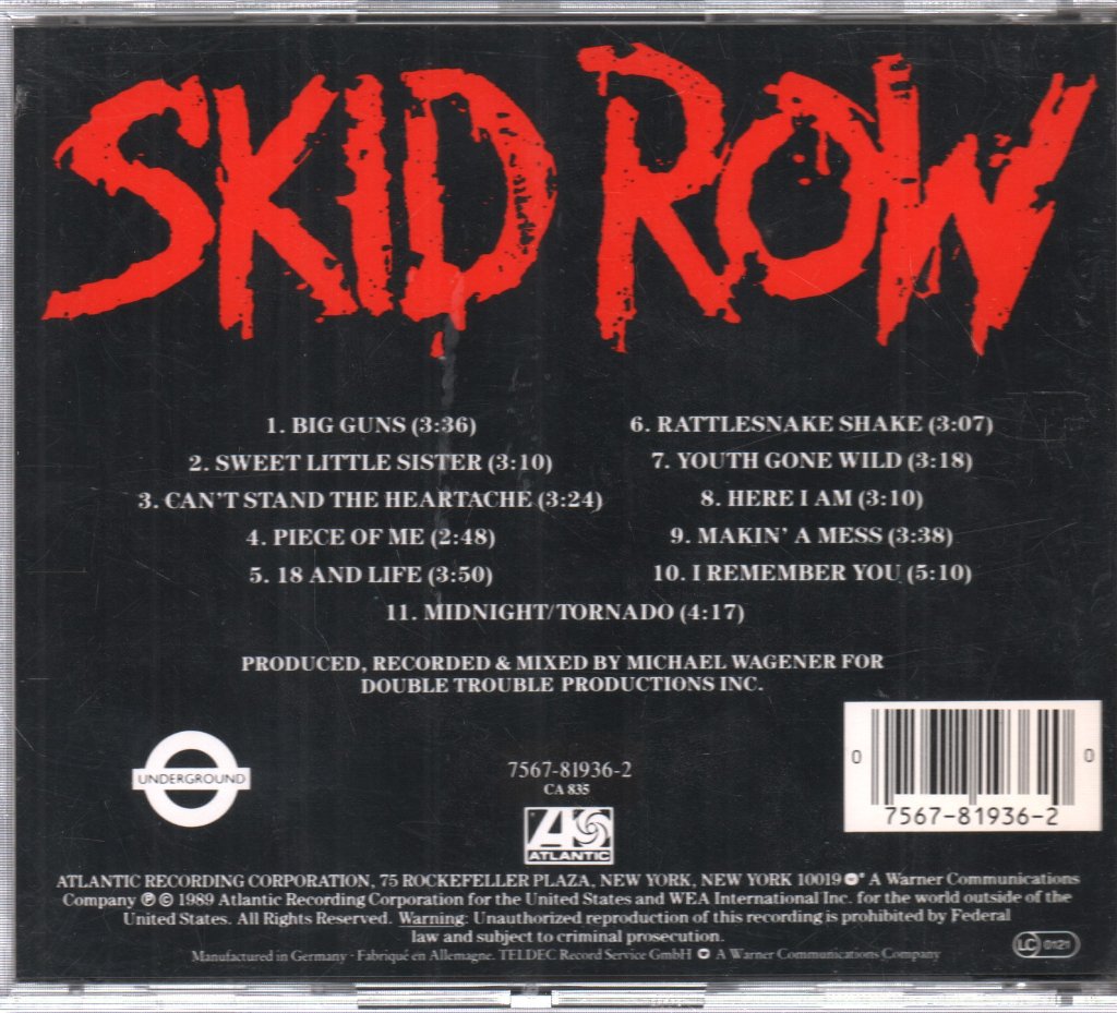 Skid Row - Skid Row - Cd