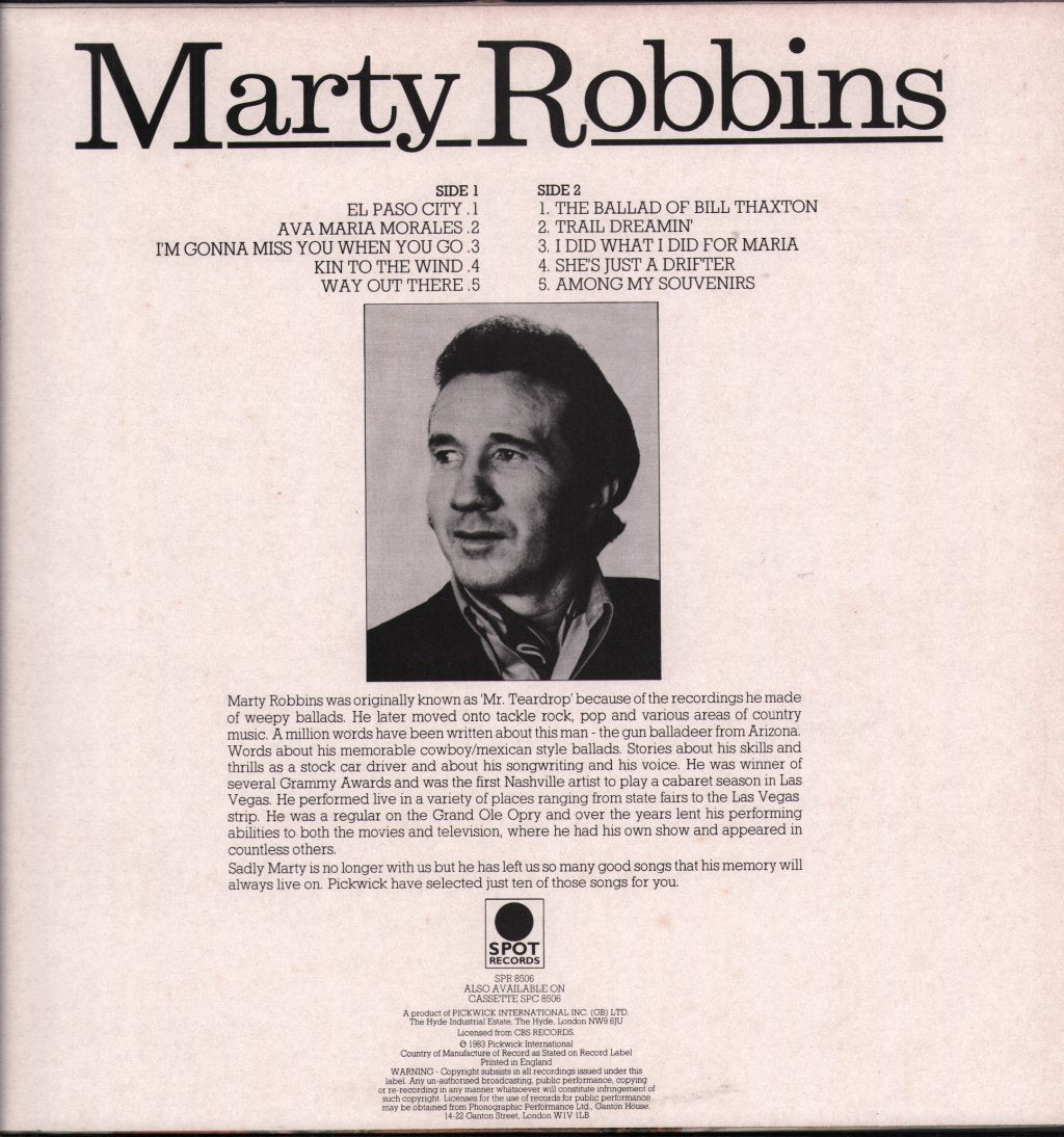 Marty Robbins - Marty Robbins - Lp