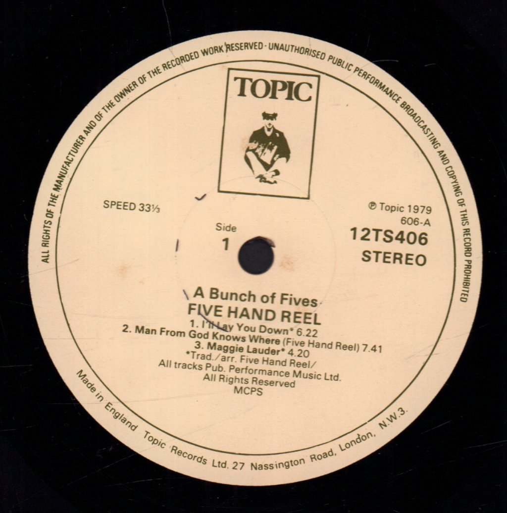 5 Hand Reel - A Bunch Of Fives - Lp