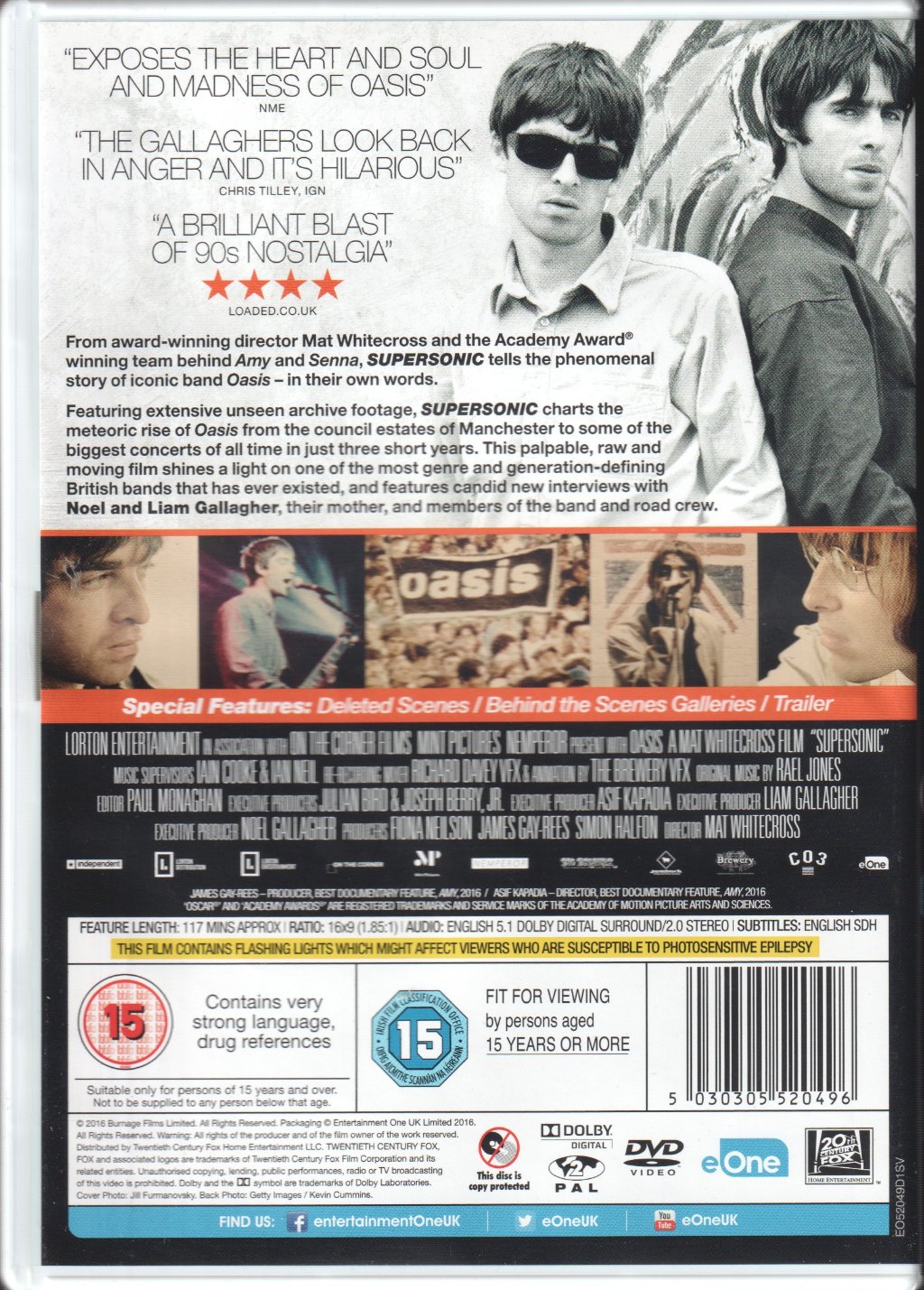 Mat Whitecross - Oasis: Supersonic - Dvd