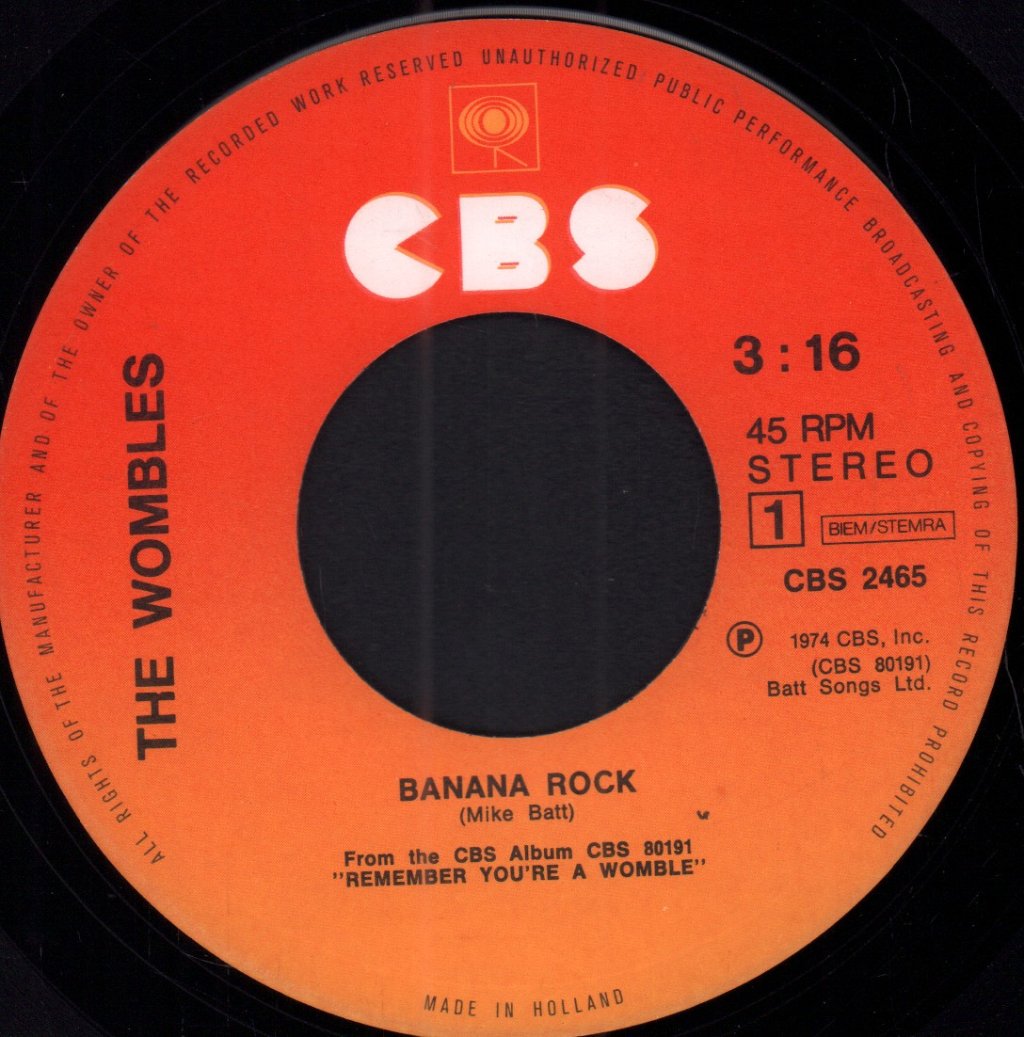 Wombles - Banana Rock - 7 Inch