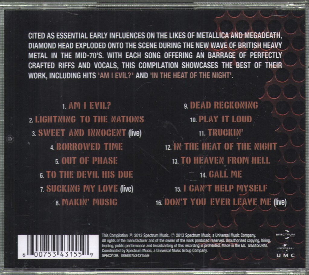 Diamond Head (Nwobhm Group) - Am I Evil?: The Best Of Diamond Head - Cd