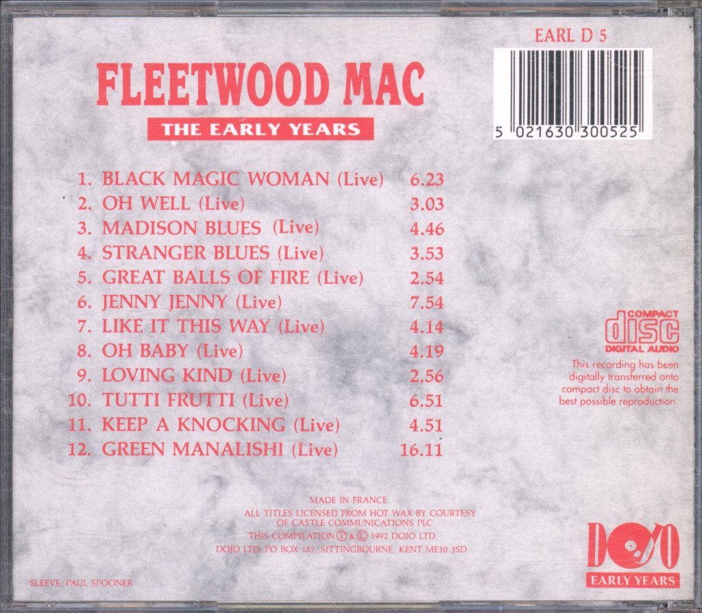 Fleetwood Mac - Early Years - Cd