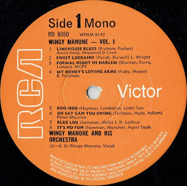 Wingy Manone - Wingy Manone, Vol. 1 - Lp