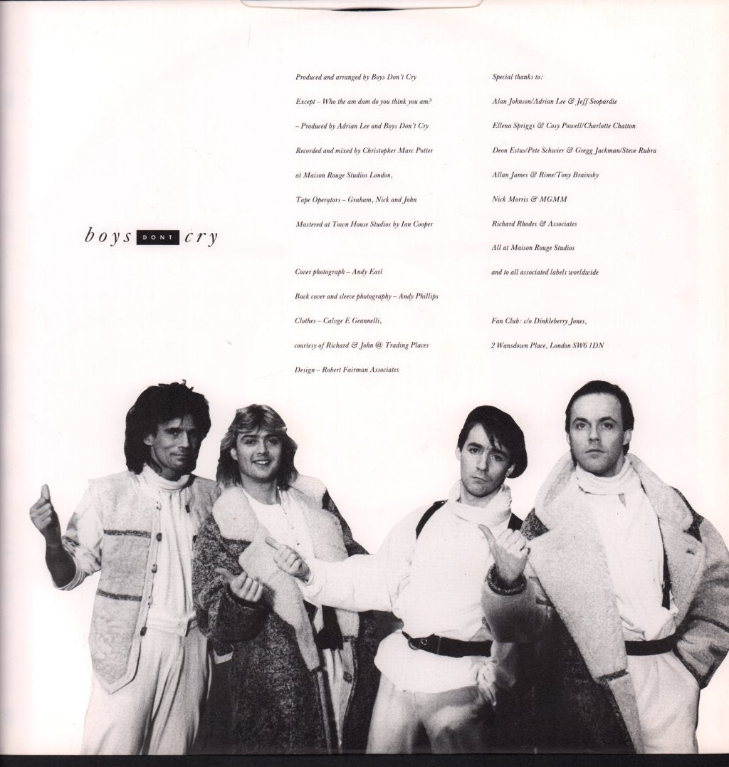 Boys Don't Cry - Who The Am Dam Do You Think We Am - Lp