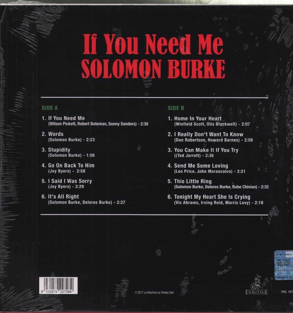 Solomon Burke - If You Need Me - Lp