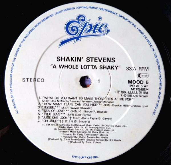 Shakin' Stevens - A Whole Lotta Shaky - Lp