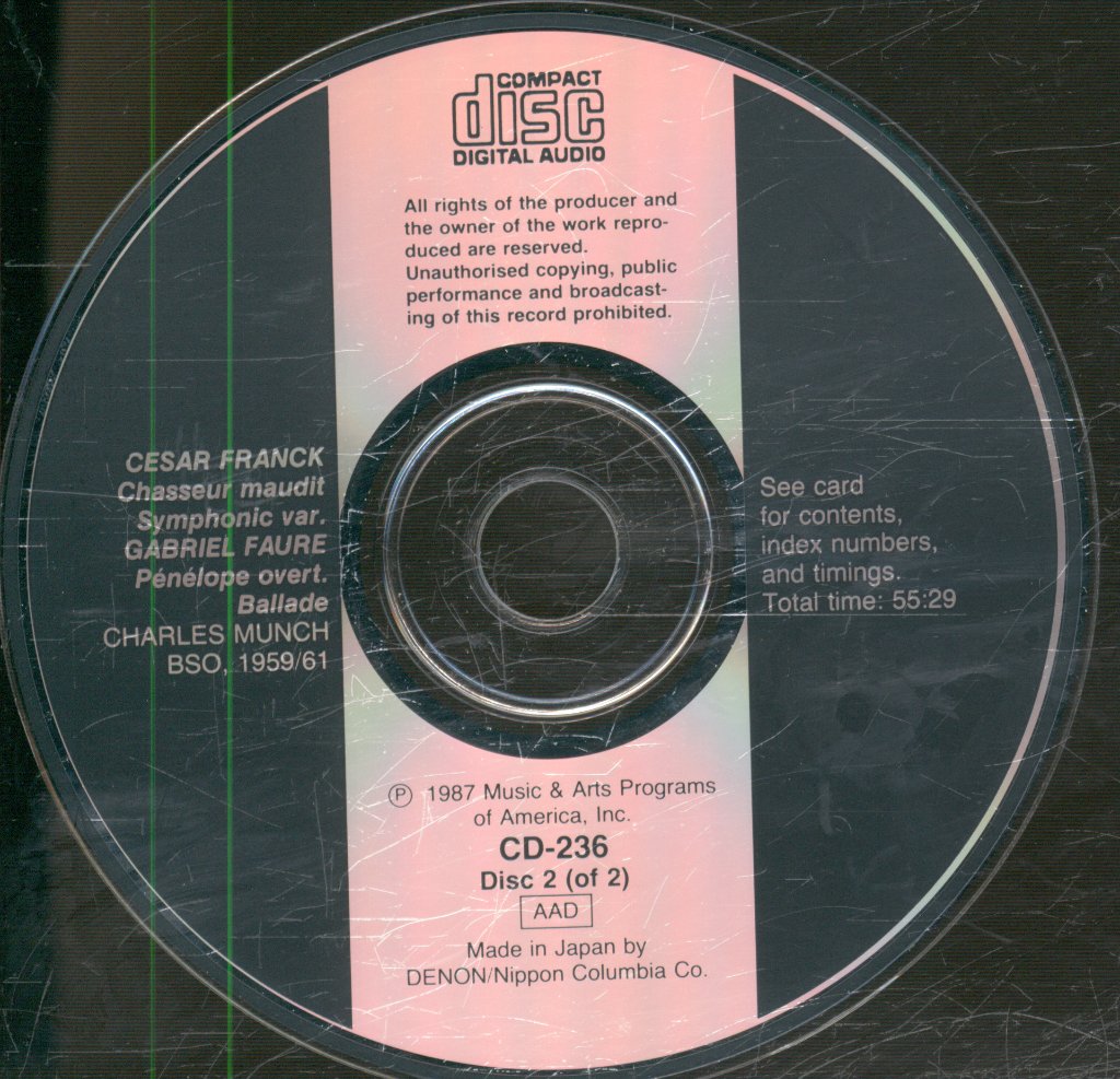 Charles Munch - Charles Munch Conducts Cesar Franck and Gabriel Faure - Double Cd