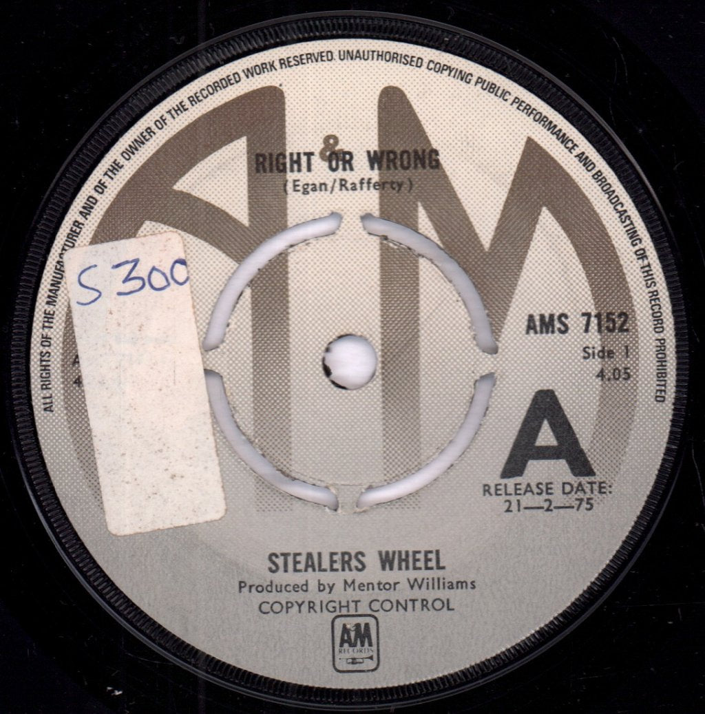 Stealers Wheel - Right Or Wrong - 7 Inch